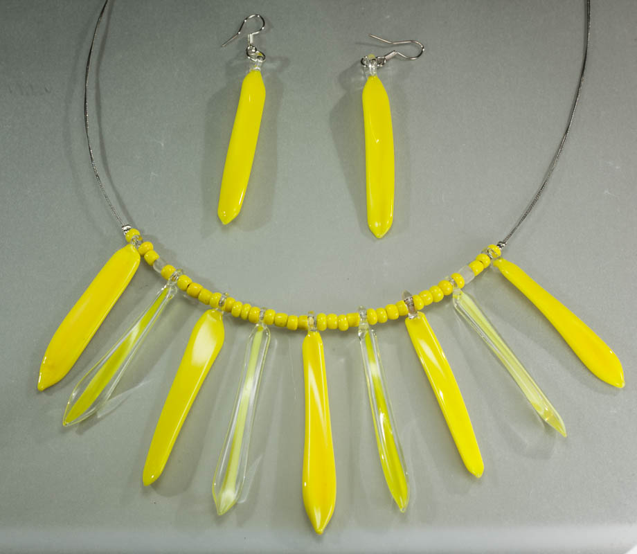 Kopmlet Štapići žuta s prozirnom