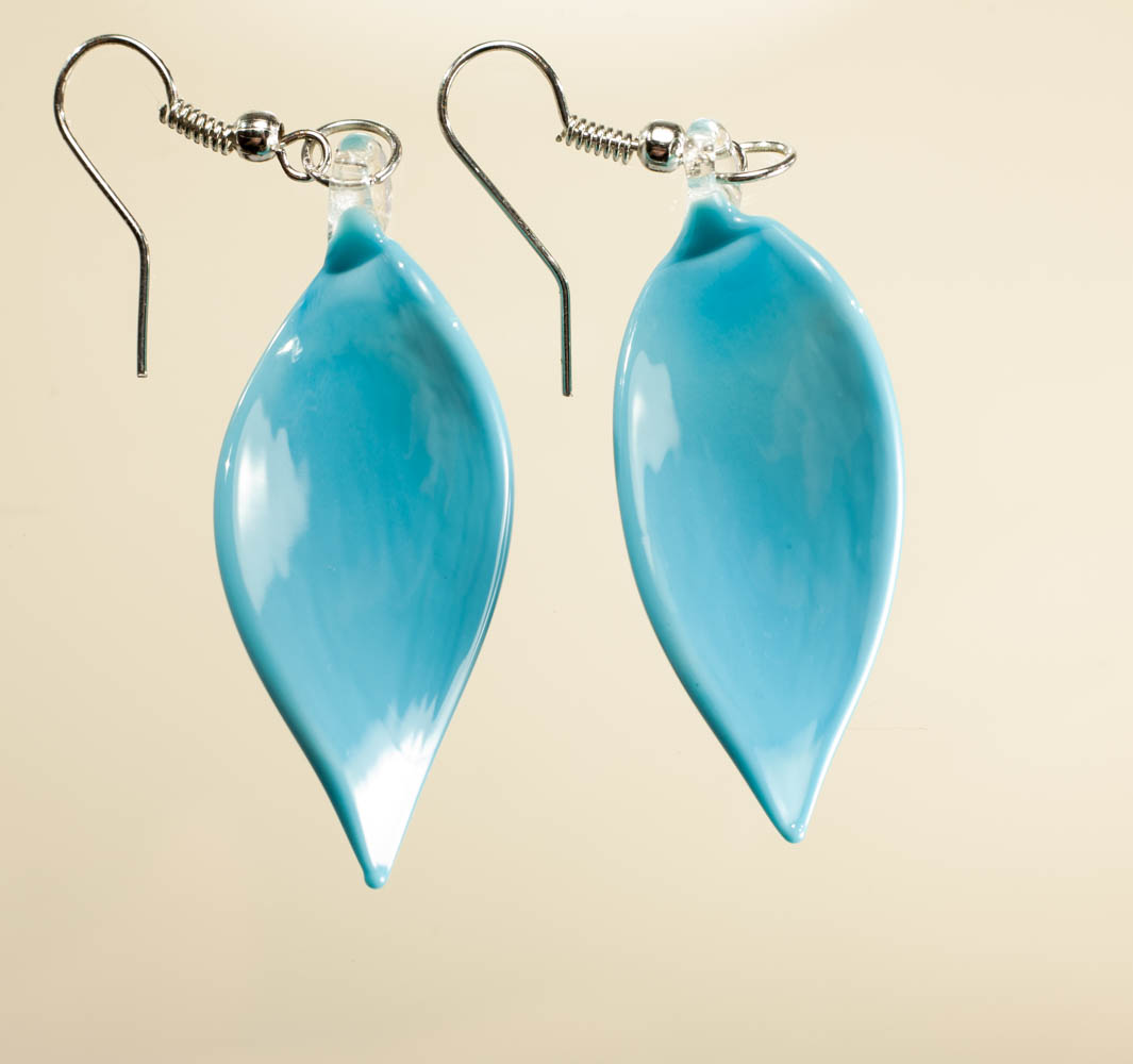 Naušnice Listovi neboplava pastelna