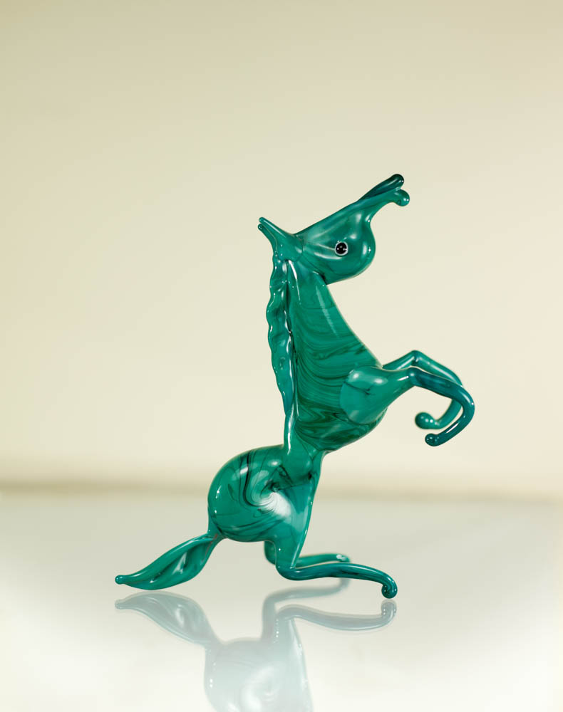 Figurica Konj tirkiznozelena pastel