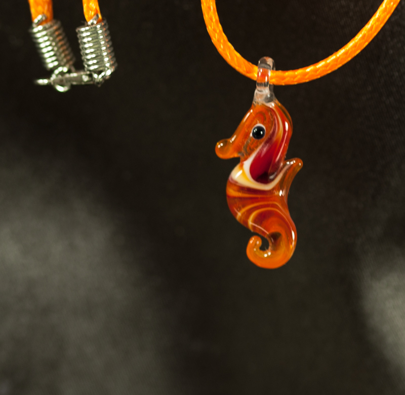 Morski konjic narančasto bijeli